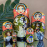 Matryoshka "Portrait" 5 seats (Russian Babushka doll)