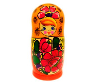 Matryoshka "Maidan, orange scarf", 5 pieces (Russian Babushka doll)