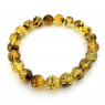 Amber bracelet, green amber, 8 cm