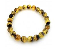 Baltic amber bracelet, green amber, 8 cm