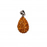 Pendant in Faberge style with yellow crystals