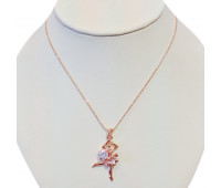 Necklace "Dance of the ballerina" with a jewel