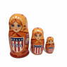 Matreshka "USA", 3 pieces