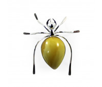Genuine Baltic amber brooch, 4.9 gr